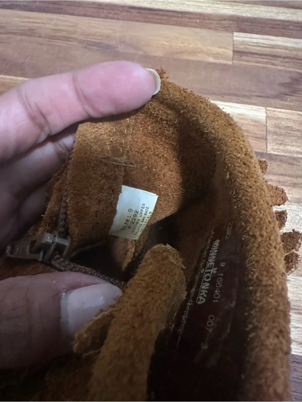 Minnetonka Kids Suede Fringe Moccasins - Brown kids size 9 toddler